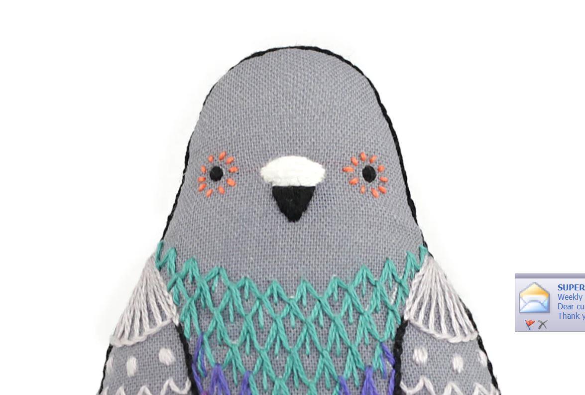 Pigeon - Embroidery Kit - Kiriki Press