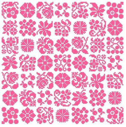FLORAL DUET No. 2 - Historische Stickmuster