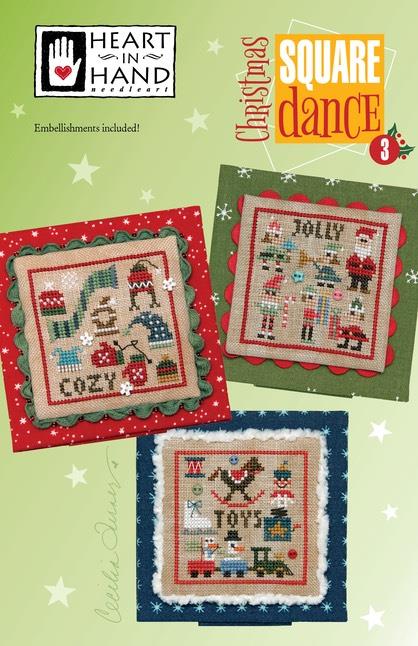 CHRISTMAS SQUARE DANCE - THREE by Heart in Hand Needleart