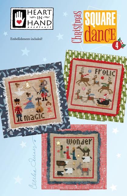 CHRISTMAS SQUARE DANCE - FOUR by Heart in Hand Needleart