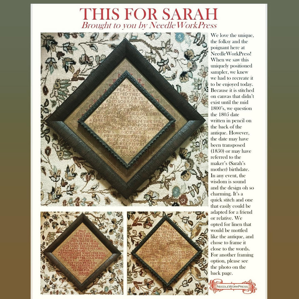 THIS FOR SARAH - NeedleWorkPress