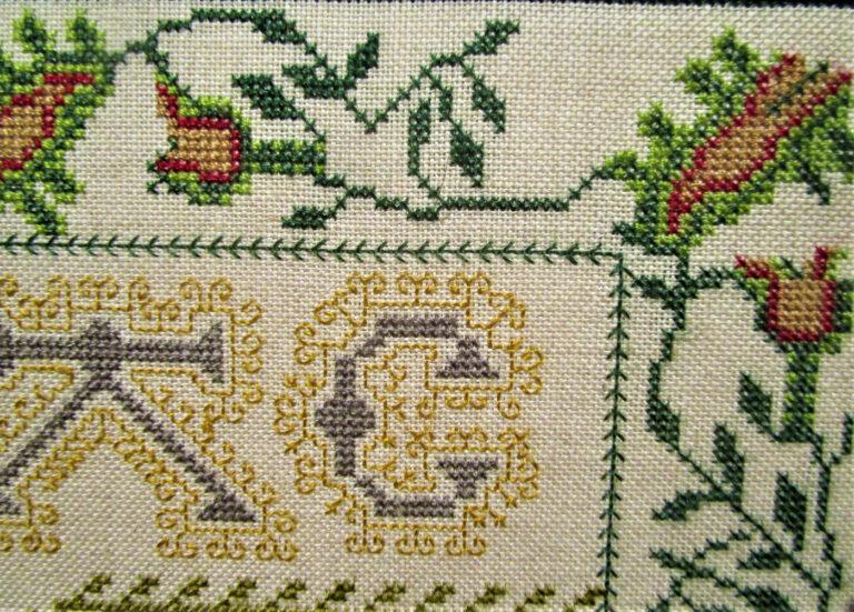 MARGARET REID SAMPLER 1837 - The Scarlet Letter