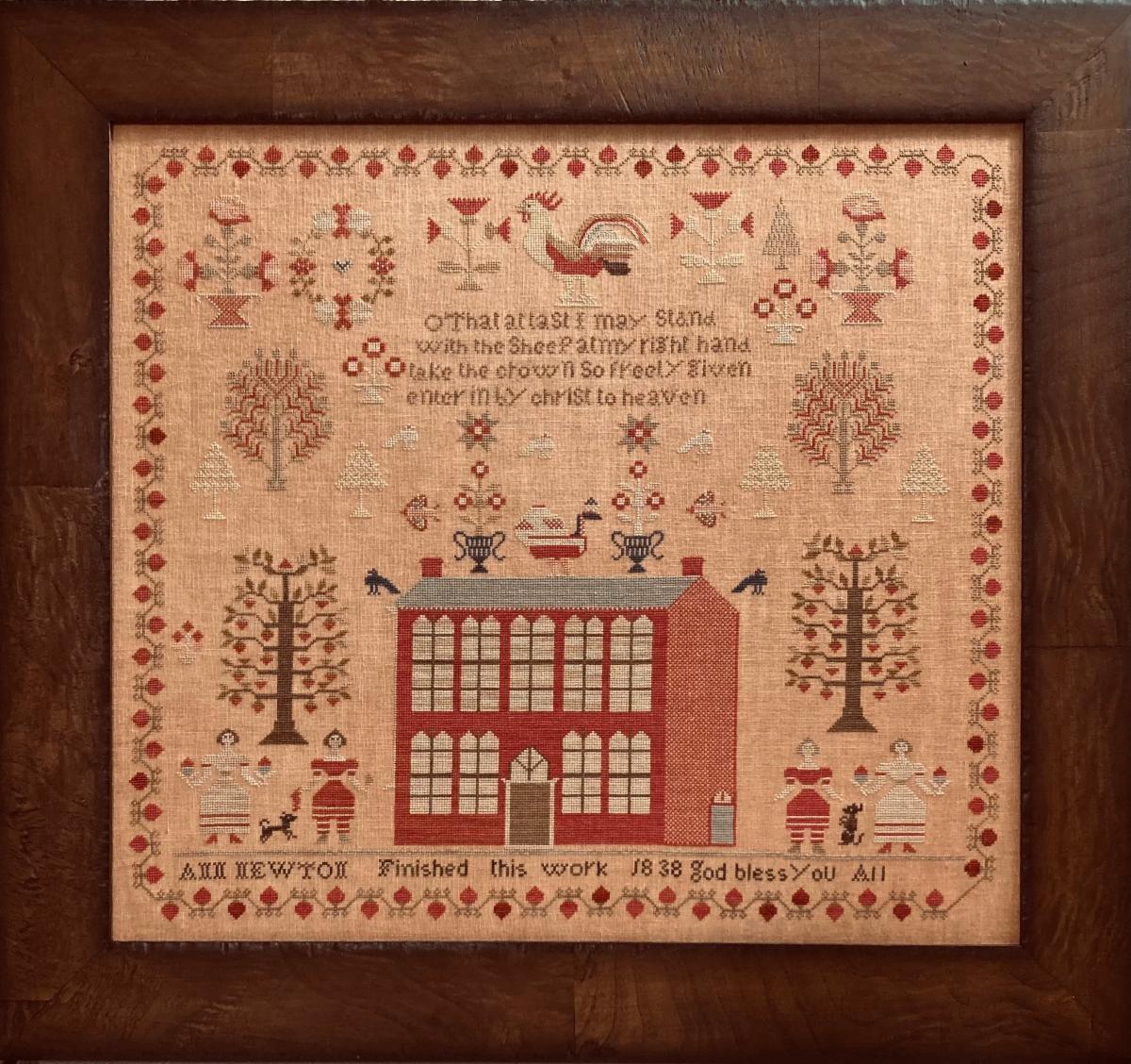 Ann Newton 1838 Sampler - Cardan Antiques & Needlework