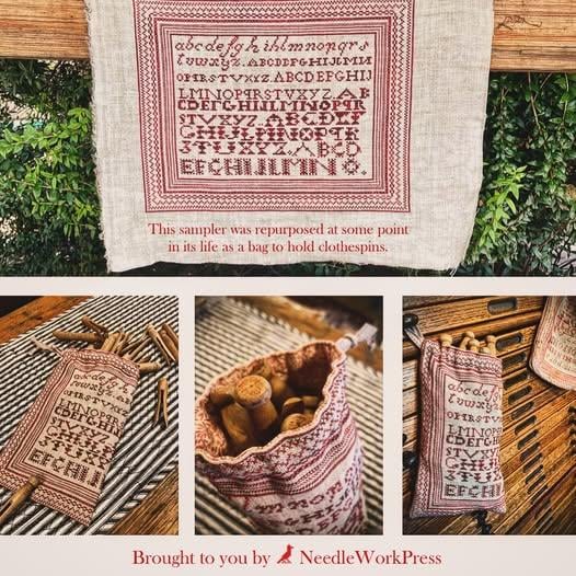 RED SAMPLER BAG - NeedleWorkPress