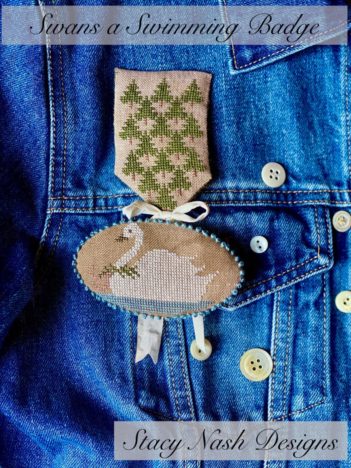 SWANS A SWIMMING BADGE -  Stacy Nash Designs