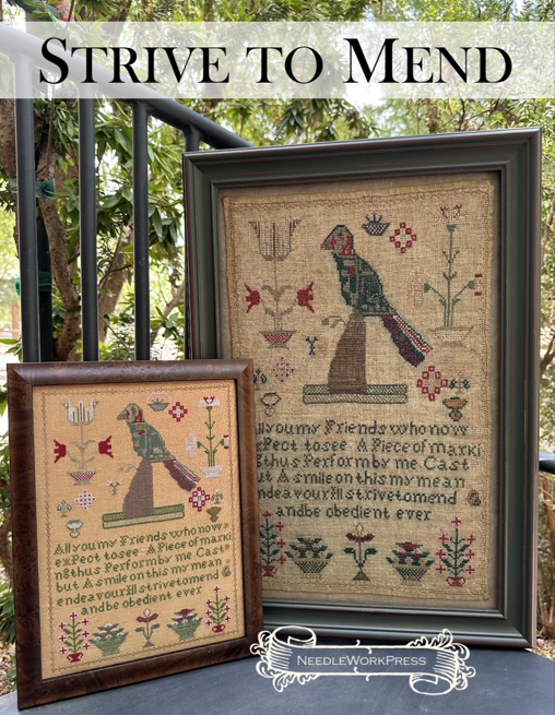 STRIVE TO MEND - Reproduction by NeedleworkPress