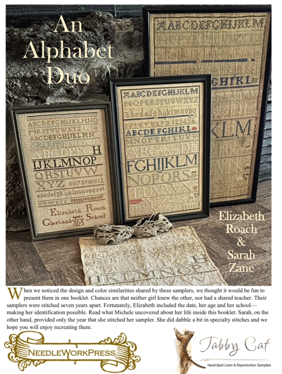 AN ALPHABET DUO - Reproduction by NeedleworkPress