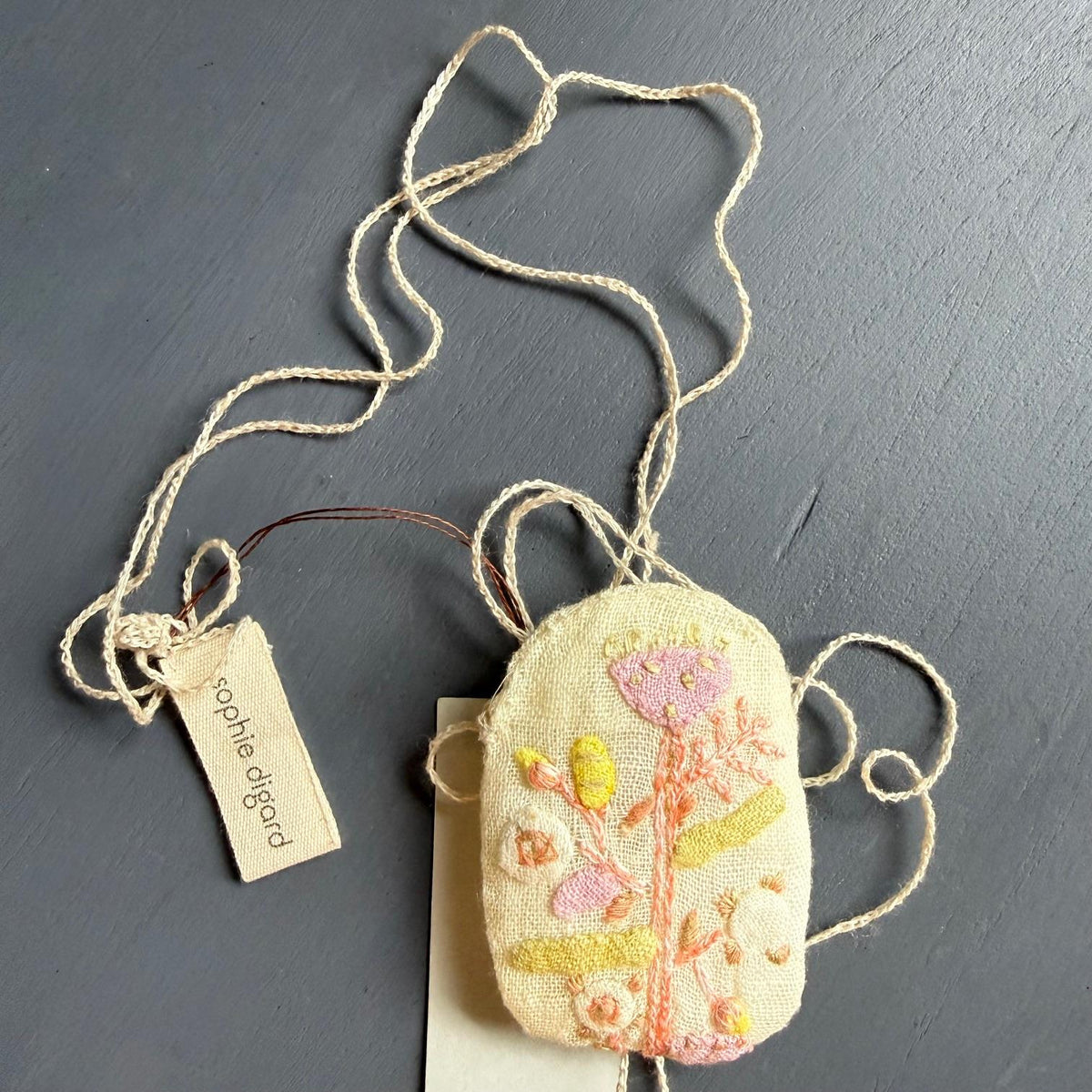 Sophie Digard Necklace - Embroidered Pendant