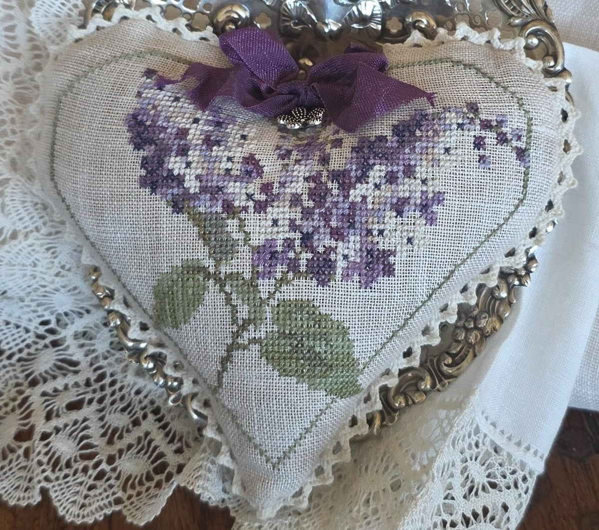 LILAC HEART KIT - Samplers Not Forgotten