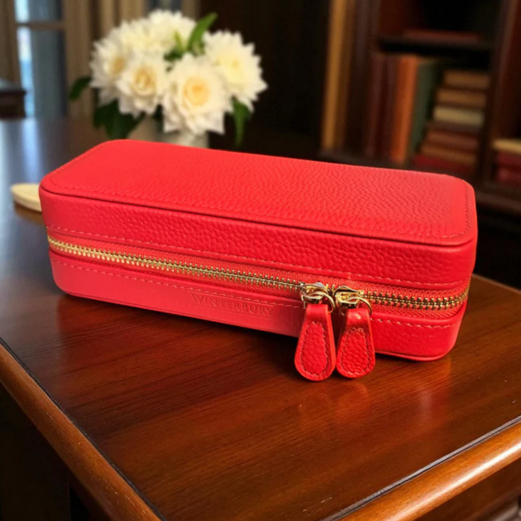 Red Leather Tool Case - WinterBury Leather Goods