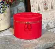 Red Small Leather Needlework Case - WinterBury Leather Goods