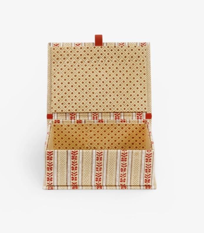 Block Print Paper Keepsake Boxes