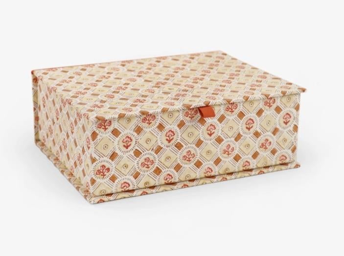 Block Print Paper Keepsake Boxes