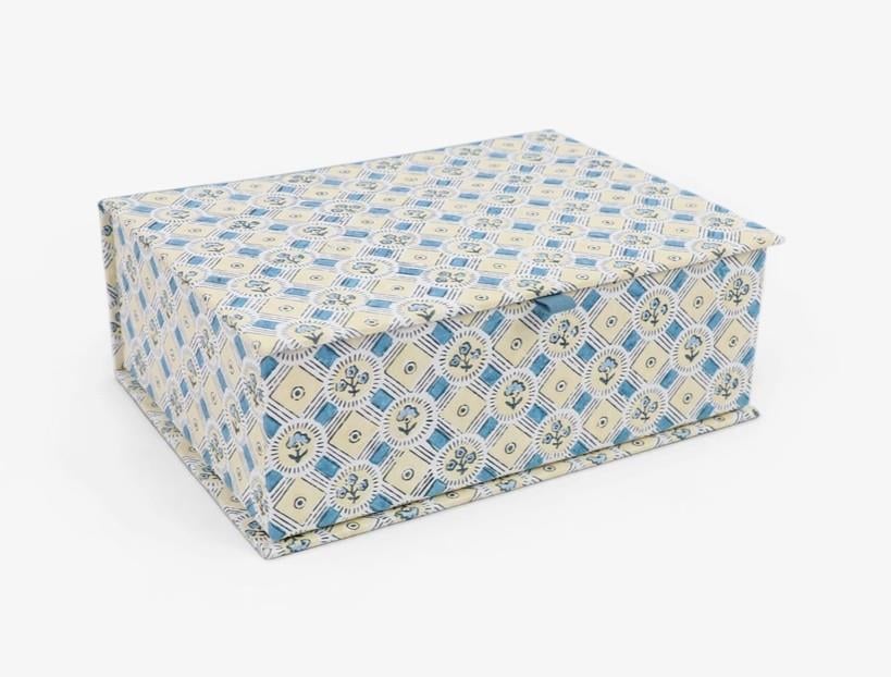 Block Print Paper Keepsake Boxes