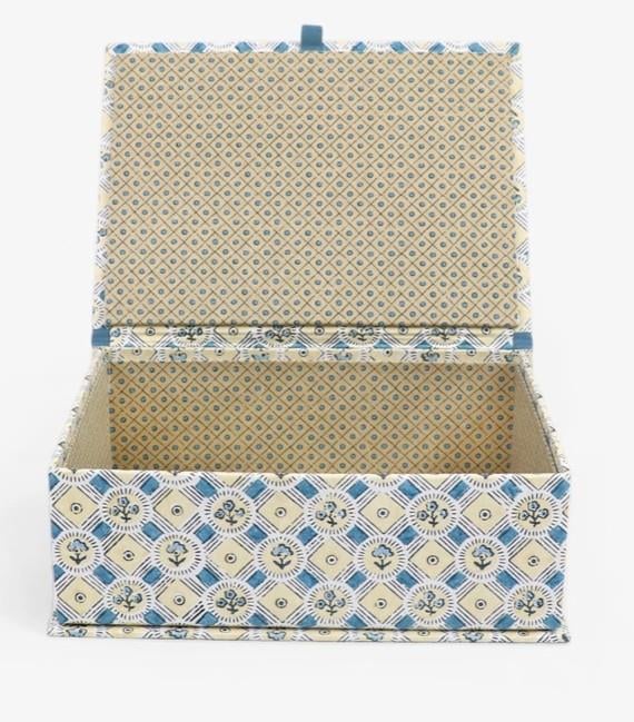Block Print Paper Keepsake Boxes