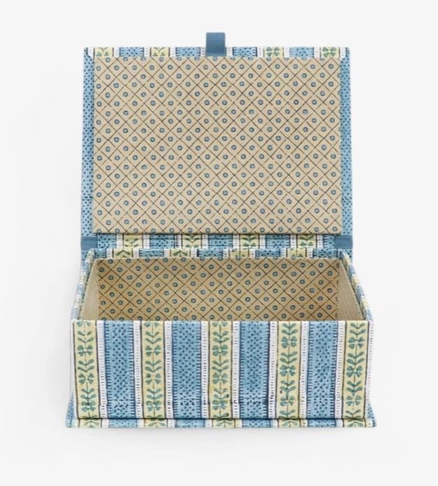 Block Print Paper Keepsake Boxes
