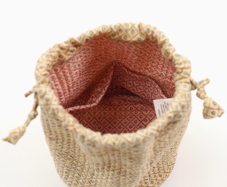 Block Print Quilted Drawstring Pouches