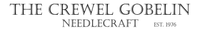 Black serif text reading 'THE CREWEL GOBELIN NEEDLECRAFT EST. 1976' on a white background.